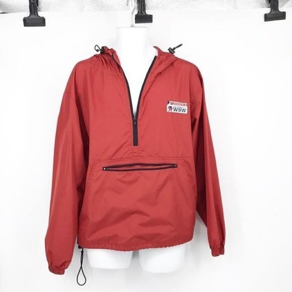Walt Disney World Red Hooded Windbreaker Men's Size L